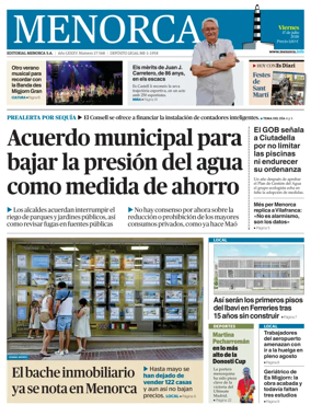 Cover of Menorca Diario Insular