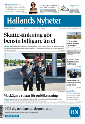 Cover of Hallands Nyheter