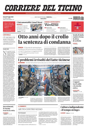 Cover of Corriere del Ticino