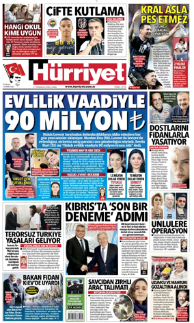 Cover of Hurriyet