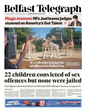 Cover of Belfast Telegraph