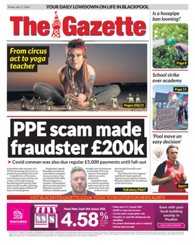 Cover of Blackpool Gazette