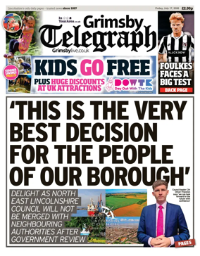 Cover of Grimsby Telegraph