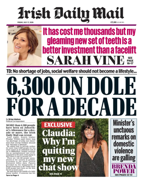 Cover of Irish Daily Mail