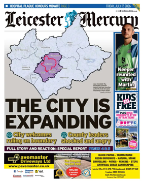 Cover of Leicester Mercury