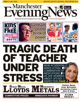 Cover of Manchester Evening News