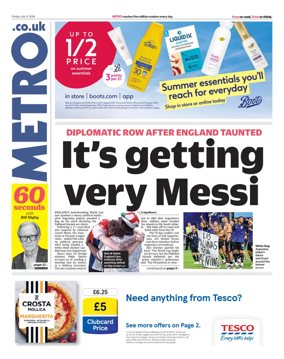Cover of Metro (UK)