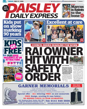 Cover of Paisley Daily Express