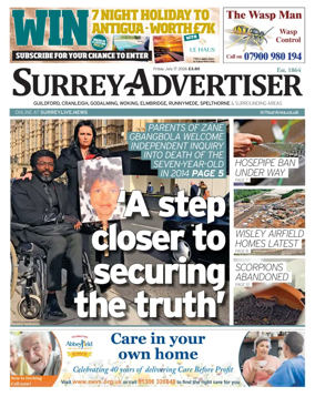 Cover of Surrey Advertiser