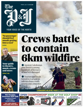 Cover of The Press and Journal (Inverness Highlands and Islands)
