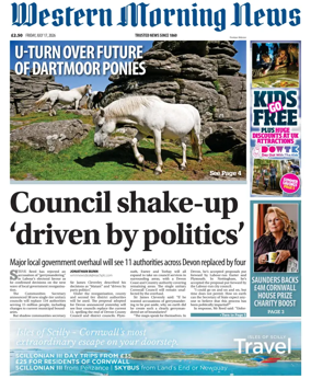 Cover of Western Morning News