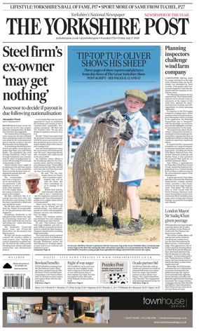 Cover of Yorkshire Post