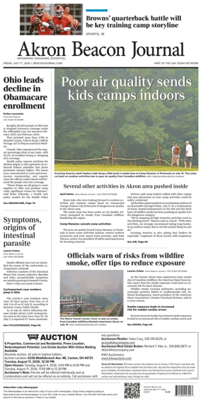 Cover of Akron Beacon Journal