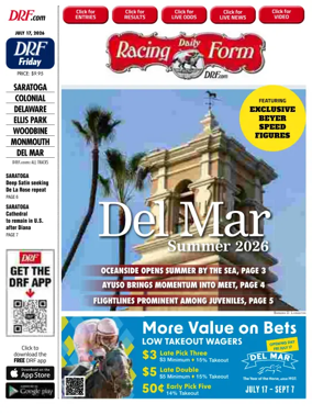 Cover of Daily Racing Form National Digital Edition