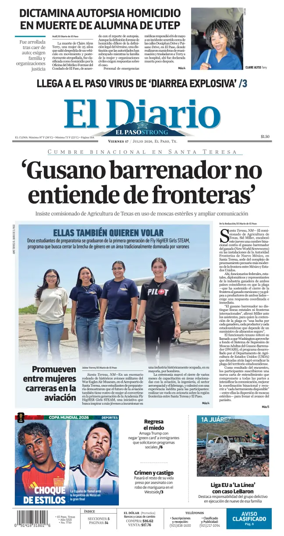 Cover of El Diario de El Paso