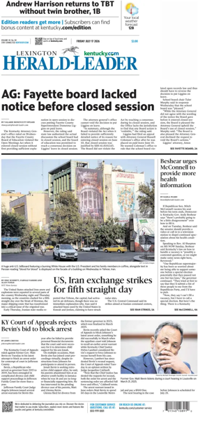 Cover of Lexington Herald-Leader