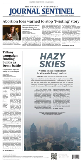 Cover of Milwaukee Journal Sentinel