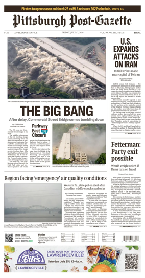 Cover of Pittsburgh Post-Gazette