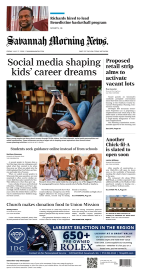 Cover of Savannah Morning News