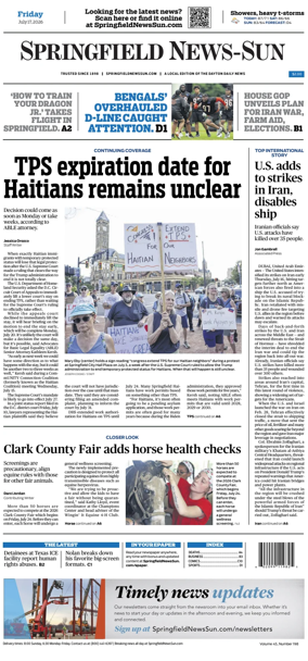 Cover of Springfield News-Sun