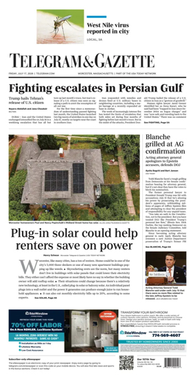 Cover of Telegram & Gazette