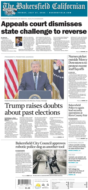 Cover of The Bakersfield Californian