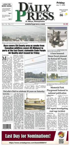 Cover of The Daily Press