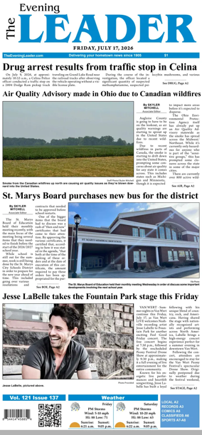 Cover of The Evening Leader