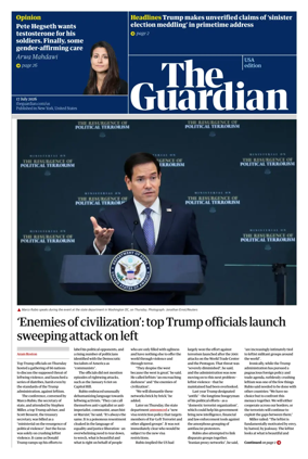 Cover of The Guardian (USA)