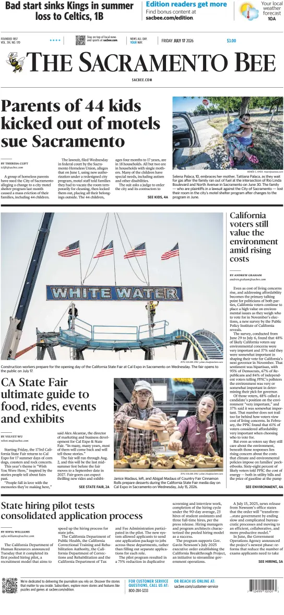Cover of The Sacramento Bee
