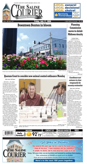 Cover of The Saline Courier