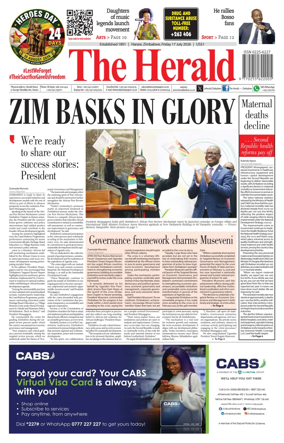Cover of The Herald (Zimbabwe)
