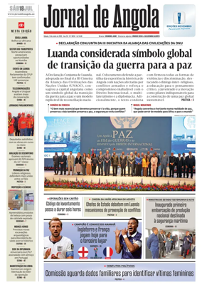 Cover of Jornal de Angola