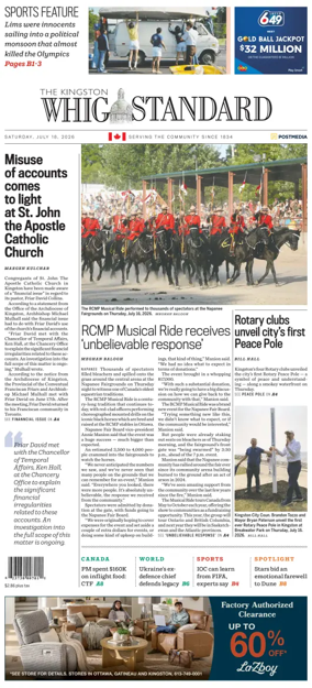 Cover of Kingston Whig-Standard