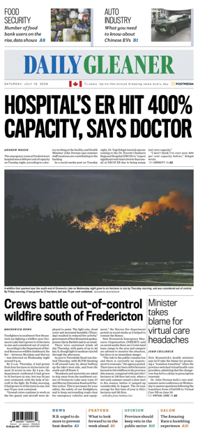 Cover of The Daily Gleaner