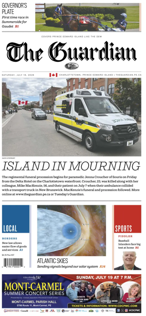 Cover of The Guardian (Charlottetown)