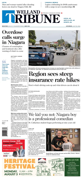 Cover of The Welland Tribune
