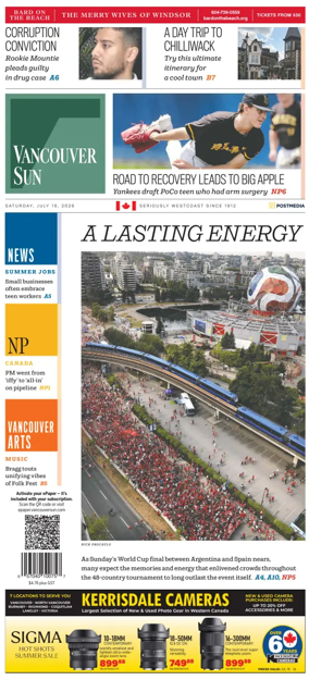 Cover of Vancouver Sun