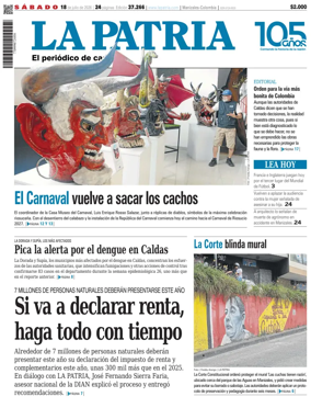 Cover of La Patria (Colombia)