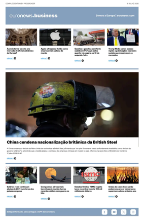 Cover of Euronews Business (Portuguese)