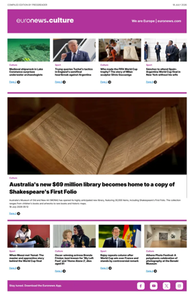 Cover of Euronews Culture and Sport Compiled Edition