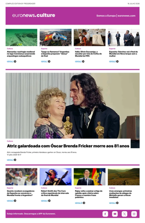 Cover of Euronews Culture and Sport (Portuguese)