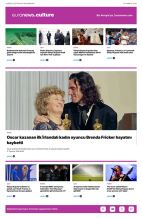 Cover of Euronews Culture and Sport (Turkish) Compiled Edition