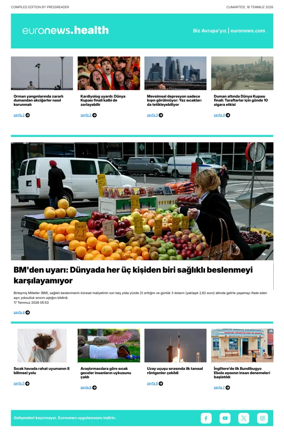 Cover of Euronews Health (Turkish) Compiled Edition