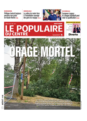 Cover of Le Populaire du Centre (Haute-Vienne)