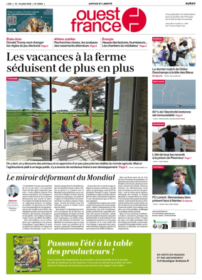 Cover of Ouest France (Auray)