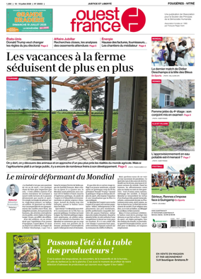 Cover of Ouest-France (Fougeres Vitre)