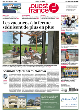 Cover of Ouest France (Les Sables-d'Olonne)