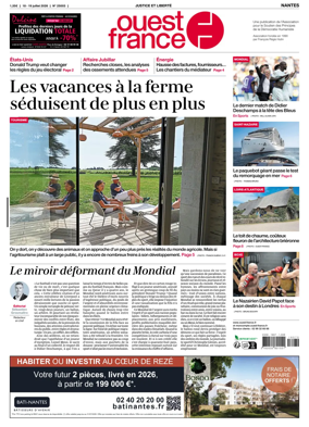 Cover of Ouest France (Nantes)