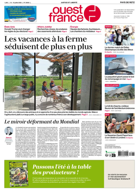 Cover of Ouest France (Pornic / Pays de Retz)